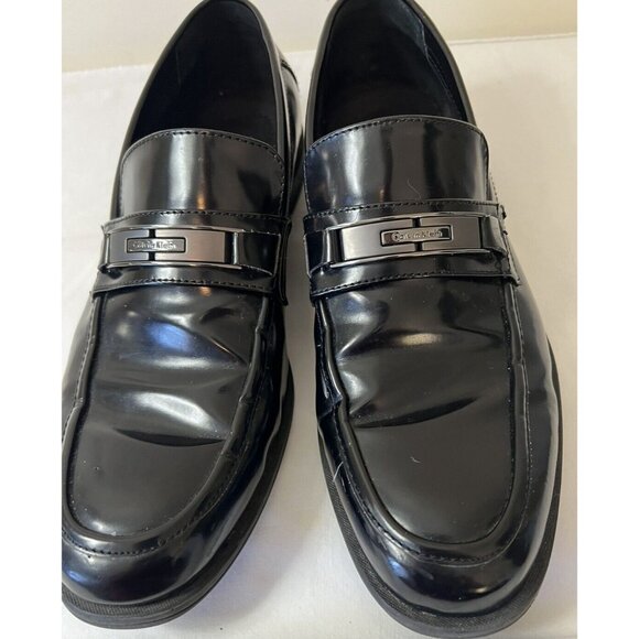 Calvin Klein Fernando Men’s Dress Shoe 11.5 Slip On Black, Very Nice Dress Shoes - Picture 3 of 8